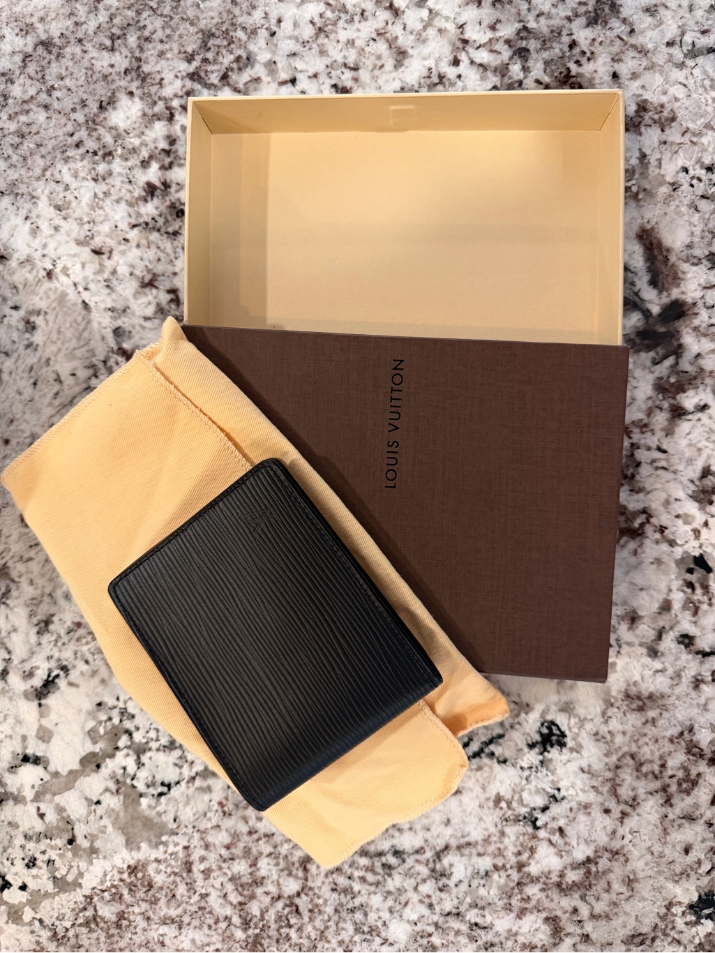 Nwt Louis Vuitton Black Epi Leather Wallet